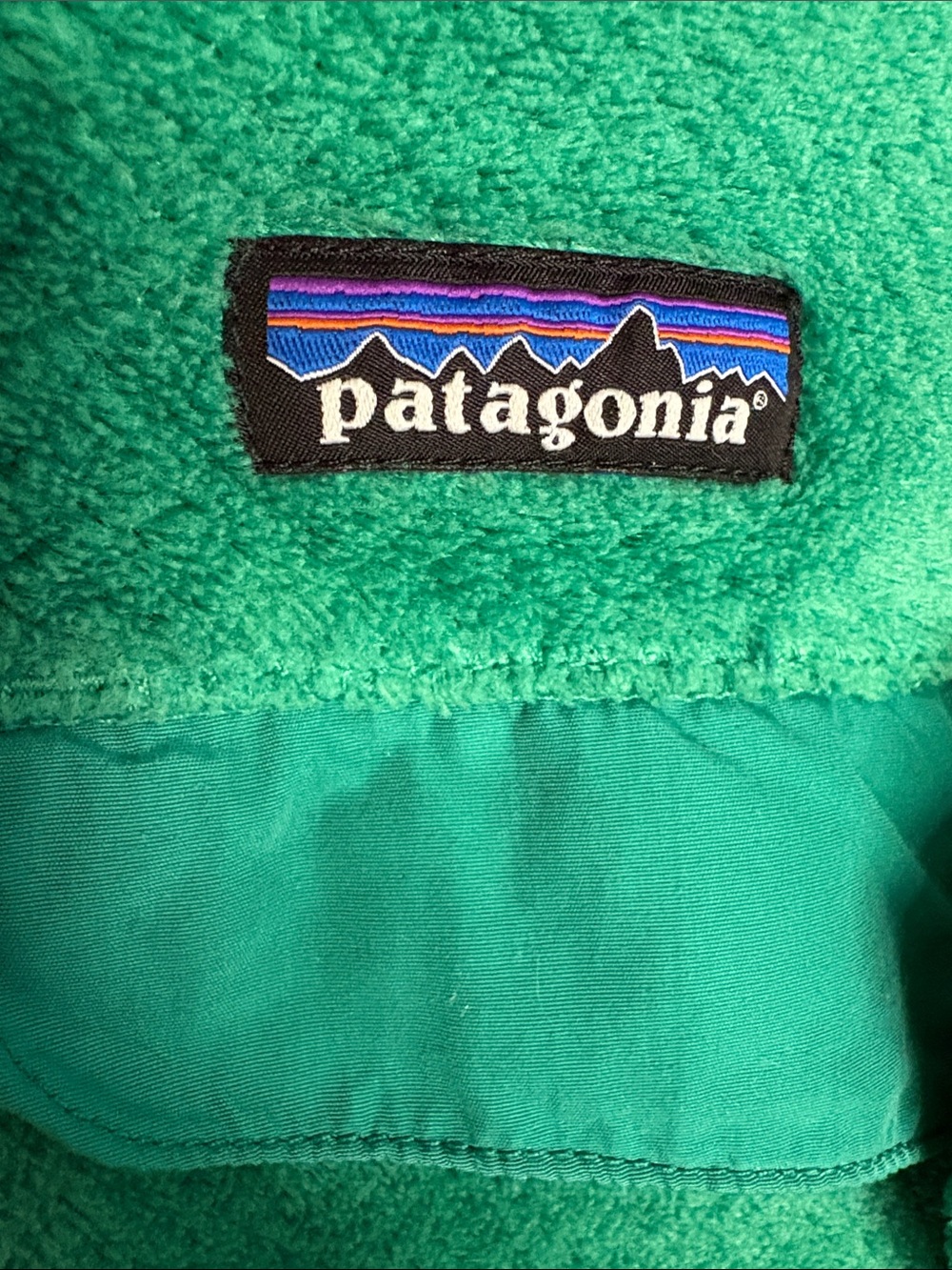 EUC Patagonia Emerald Green Fleece Snap-Pullover - Picture 2 of 12